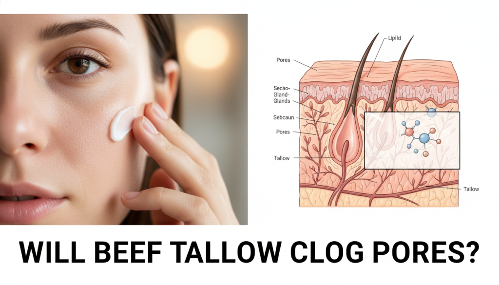 will beef tallow clog pores?